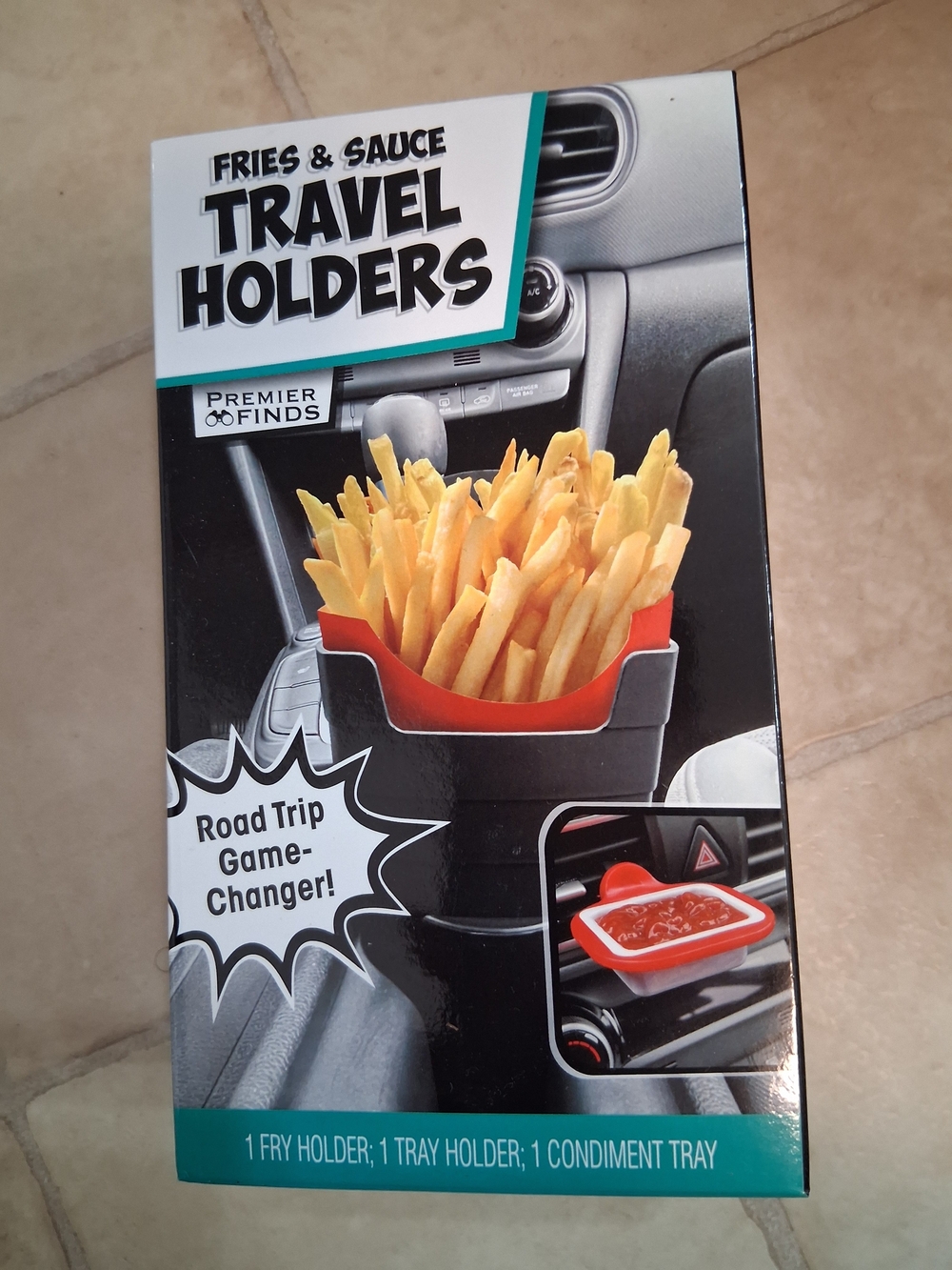Premier Finds French Fries & Sauce Travel Holders Auto Road Trip Condiment Tray